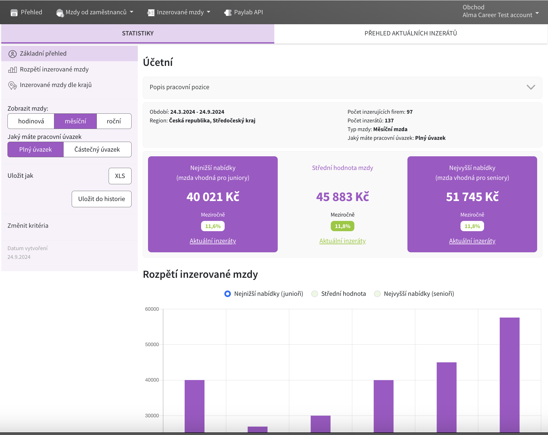 Statistics screenshot