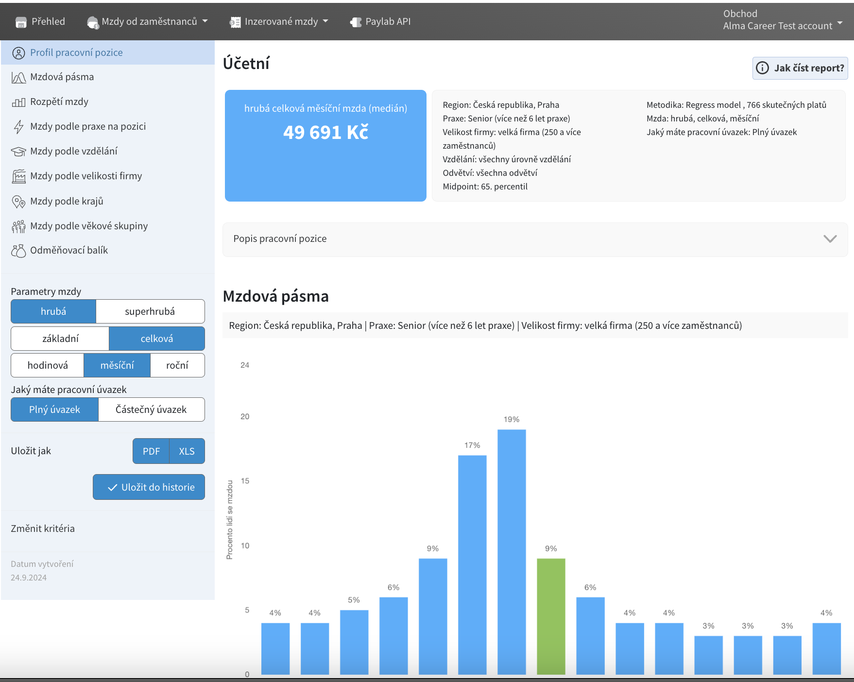 Employee salaries screenshot